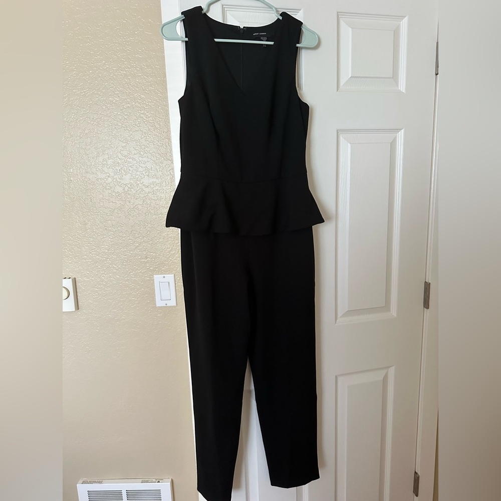 Elegant Black Peplum Romper